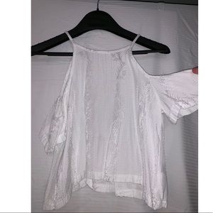 Kendal & Kylie white satin top